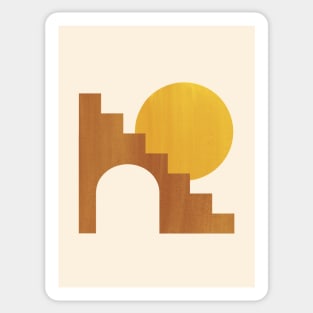 Mid-century modern Abstract Desert Sticker